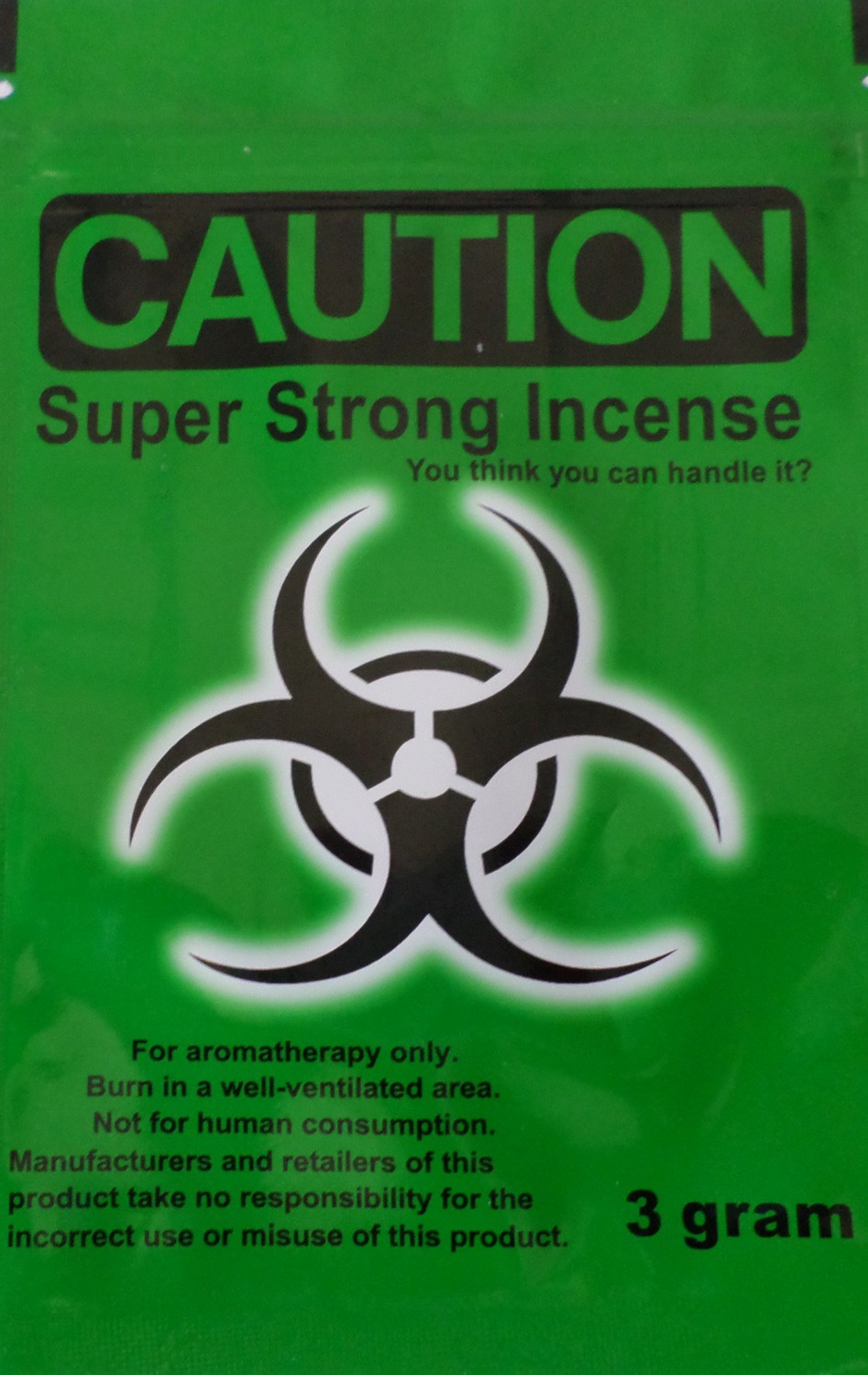 Caution green label incense 3g